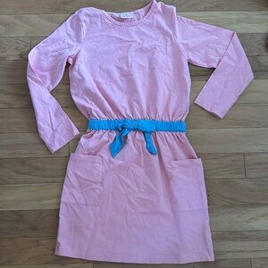 Hanna Andersson | Pink Elastic Belt Dress | Long Sleeve | size 150 (10)
